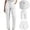 White, variant on BUIGTTKLOP Dress Pants for Women Dressy Casual Straight Leg Cargo Pants High Waist Work Slacks Solid Color Ankle Pants