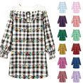 thumbnail image 3 of Elegyee Girls Christmas Nightgown Long Sleeve Plaid Sleep Dress Loungewear(3-14 Years), 3 of 5
