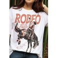 thumbnail image 2 of Women's White RODEO Cowboy Graphic Crewneck T-Shirt, 2 of 7