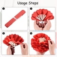 thumbnail image 4 of Uxcell Paper Flowers 13D Tissue Paper Pom Poms for DIY Crafting Wall Wedding Party Peach Pink 10 in, 4 of 5