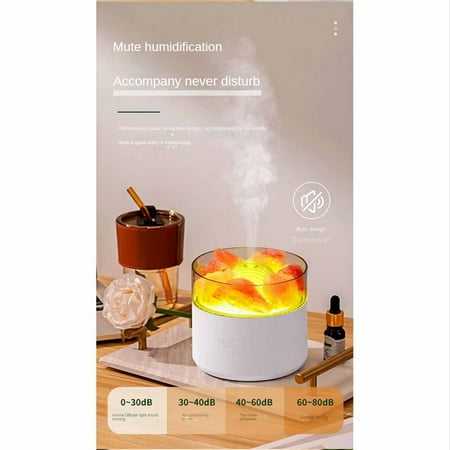 

200Ml USB Salt Lamp Humidifier 2 in 1 Household USB Night Lamp Desktop Humidifier Two Gears Adjustable White