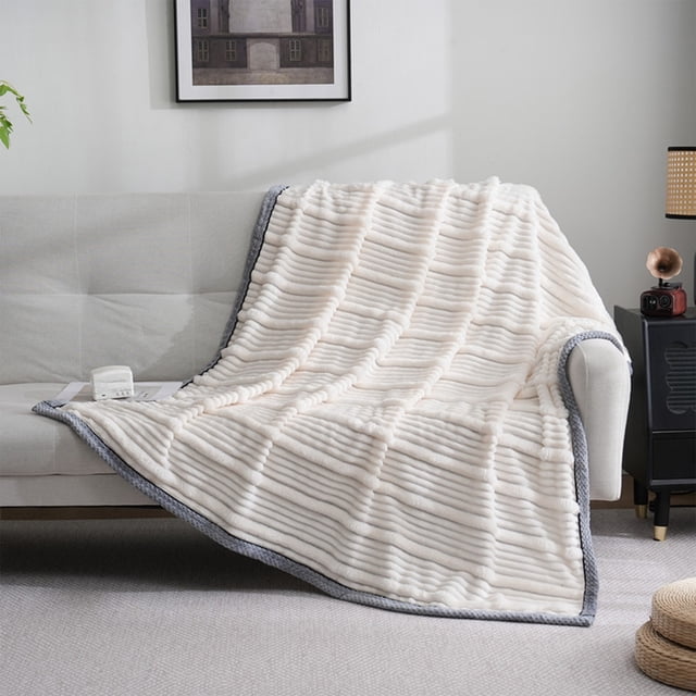 Solid Color Heavy Fleece Blanket Multifunctional Blanket Sofa Cover Blanket