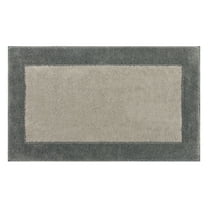 Mohawk Counterpoint Bath Mat Soft Absorbent Quick Dry Machine Washable Non-Slip Bathroom Mat, Pewter/Flint, 17" x 24"