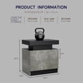 thumbnail image 5 of Yesurprise Nightstand with 2 Drawers, Bedside Tables with Adjustable LED Lights, Small Night Stands, Modern Side Table for Living Room Bedroom, Easy Assembly, 5 of 8
