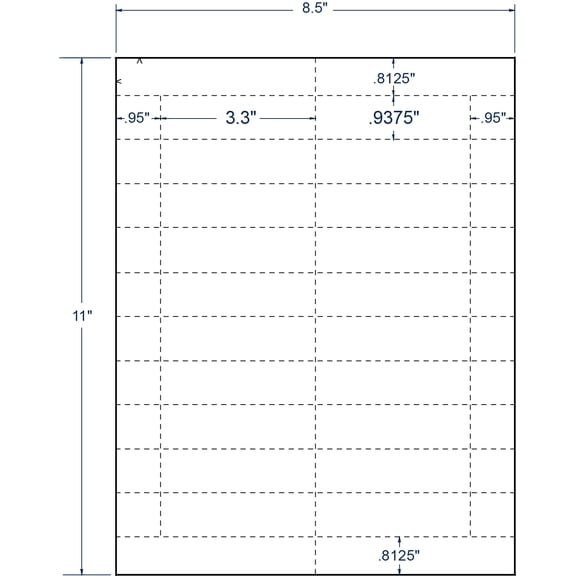 Compulabel 410207, 3-1/3" x 15/16" Laser/Inkjet 7 pt. Postage Tray Tags