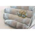 thumbnail image 5 of 14k Gold Filled Labradorite Earrings Blue Flash Round Goldtone Bezel Set Faceted Drops Small Dainty Designed for Adult Women, 5 of 5