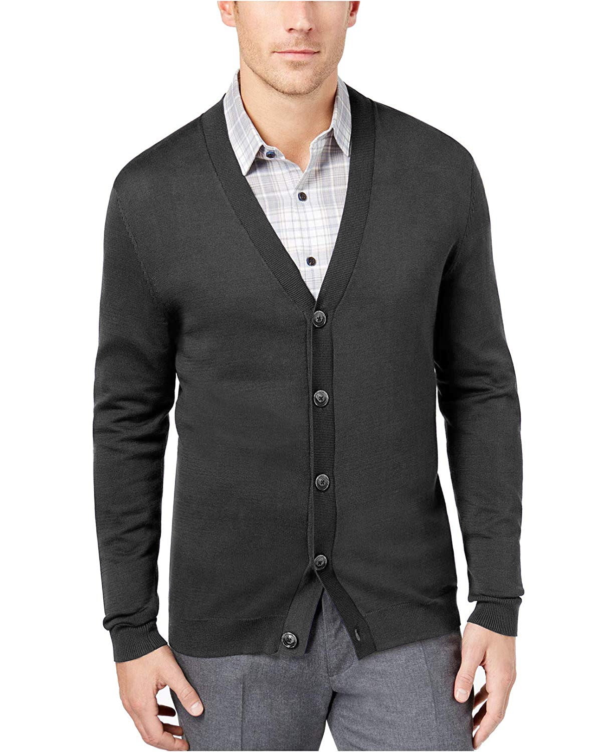 Tasso Elba Mens Supima Cotton Cardigan 