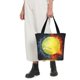 thumbnail image 5 of Fotbe Tennis Ball In Fire And Water Bolsa de Playa con Estampado, Bolsa de Hombro, Bolsa de Mano Espaciosa, Bolsa de Viaje Ligera, Bolsa de Compras Versátil, 5 of 6