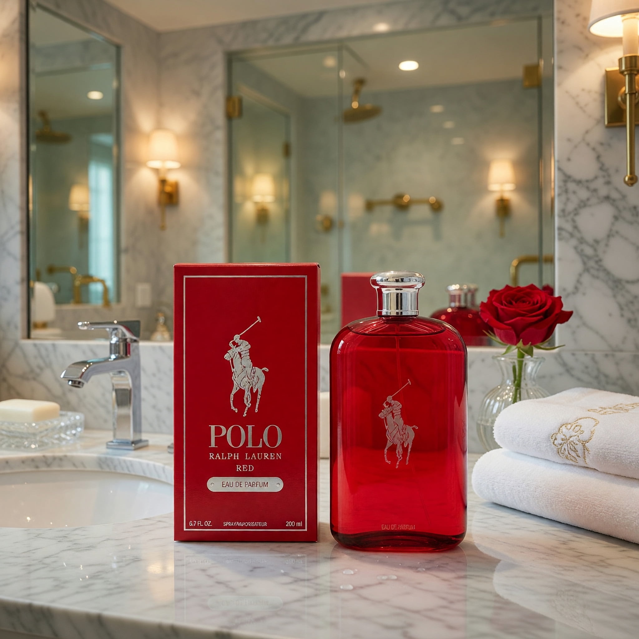 Ralph Lauren Polo Red, 6.7 oz Eau de Parfum Spray, Ginger, Cedar