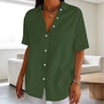 thumbnail image 4 of Blczomt Tops for Women Green Summer Y2K T Shirt Short Sleeve 2026 Womens Blouses,L, 4 of 5