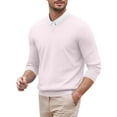 thumbnail image 2 of YMNXA Mens Sweaters Long Sleeve V Neck Solid Color Knitted Fashion Comfortable Top For Casual Daily Wear Beige L, 2 of 4