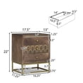 thumbnail image 4 of GDF Studio Annagrace Contemporary Wooden Night Stand, Walnut, 4 of 8