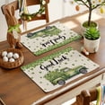 thumbnail image 4 of St. Patrick's Day Placemat of 1 PC, Good Luck Farm Clovers Truck Table Mats Washable Heat-Insulation Non-Slip Place Mats for Kitchen Dinner Table Indoor Outdoor Decor,13x19 Inch Retro, 4 of 9