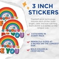 thumbnail image 2 of (3 Pack) Rainbow Flower Decals - Be You Sticker - Laptop Decoration - 3 Inches On Longest Side - Easy Peel & Apply - Made in USA - 3MCS2674, 2 of 7