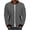 Gray, variant on Men's Padded Hooded Jacket, Solid Color Fashion Insulated Coat. Full Zip with Kangaroo Pockets, Relaxed Fit for Sports, Daily Wear, and Lounging in Comfort