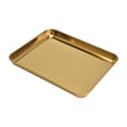 thumbnail image 3 of Flat Bottom Rectangular Tray Stable Portable Exquisite Stainless Steel Rectangular Plate Multipurpose for Hotel for Restaurant for School ANGGREK Otros, 3 of 8