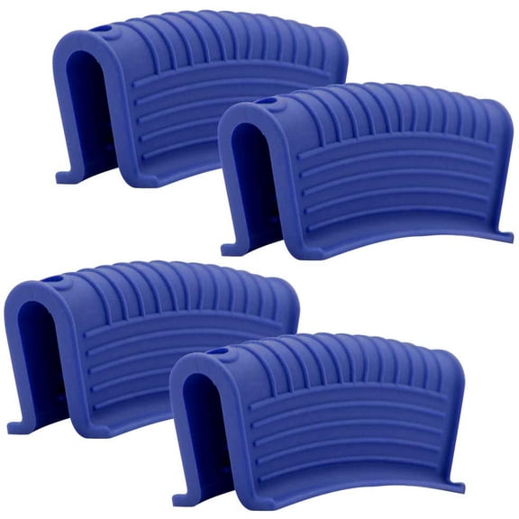 Silicone Assist Hot Pan Handle Holder Hot Skillet Handle Covers Pot Holder Sleeve Cast Iron Skillets Nonslip Heat Resistant for Enameled Griddles Casserole Frying Pans Cookware(4PACK/Blue)