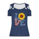thumbnail image 4 of Tops de Hombro Frío para las Mujeres Día de la Independencia Impreso Fuera Del Hombro Blusa con Cuello en V, Fuera Del Hombro de las Mujeres, 4 of 4