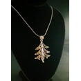 thumbnail image 3 of Handmade 925 Two Tone Sterling Silver Ruby & Emerald Eternity Pine Tree Necklace / Christmas Tree Necklace, 3 of 3