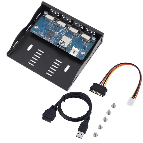 Panneau avant pour disquette USB 3.0, baie pour disquette 3,5 pouces, 19 broches vers 4 interfaces, hub USB 3.0