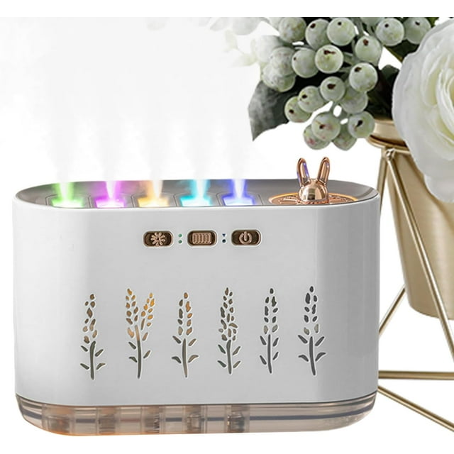 Cool Mist Humidifiers for Bedroom,Cool Mist Desktop Humidifier with 7 Colors Light | Quiet Air Purifier with Aromatherapy Function for Room Car