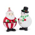 thumbnail image 2 of Ball Shaped Snowman And Santa Figurine, 2 of 2