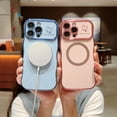 thumbnail image 2 of for iPhone 15 Plus Case for Women Girls [Compatible with Mag Safe] Cute, Magnetic Love Heart Pattern with Camera Lens Protection Luxury Plating Shockproof Wireless Charging Phone Case,Blue, 2 of 8