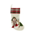 thumbnail image 2 of Luoshdecor Christmas Stockings,9 in Cute Santa Snowman Deer Gift Plaid Cuff Stocking for Holiday Xmas Party, 2 of 6