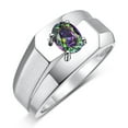 thumbnail image 6 of RYLOS Men's Rings 14K White Gold Ring Classic Solitaire 7X5MM Oval Shape Gemstone Designer Band Alexandrite June Birthstone Rings For Men Size 11, 6 of 7