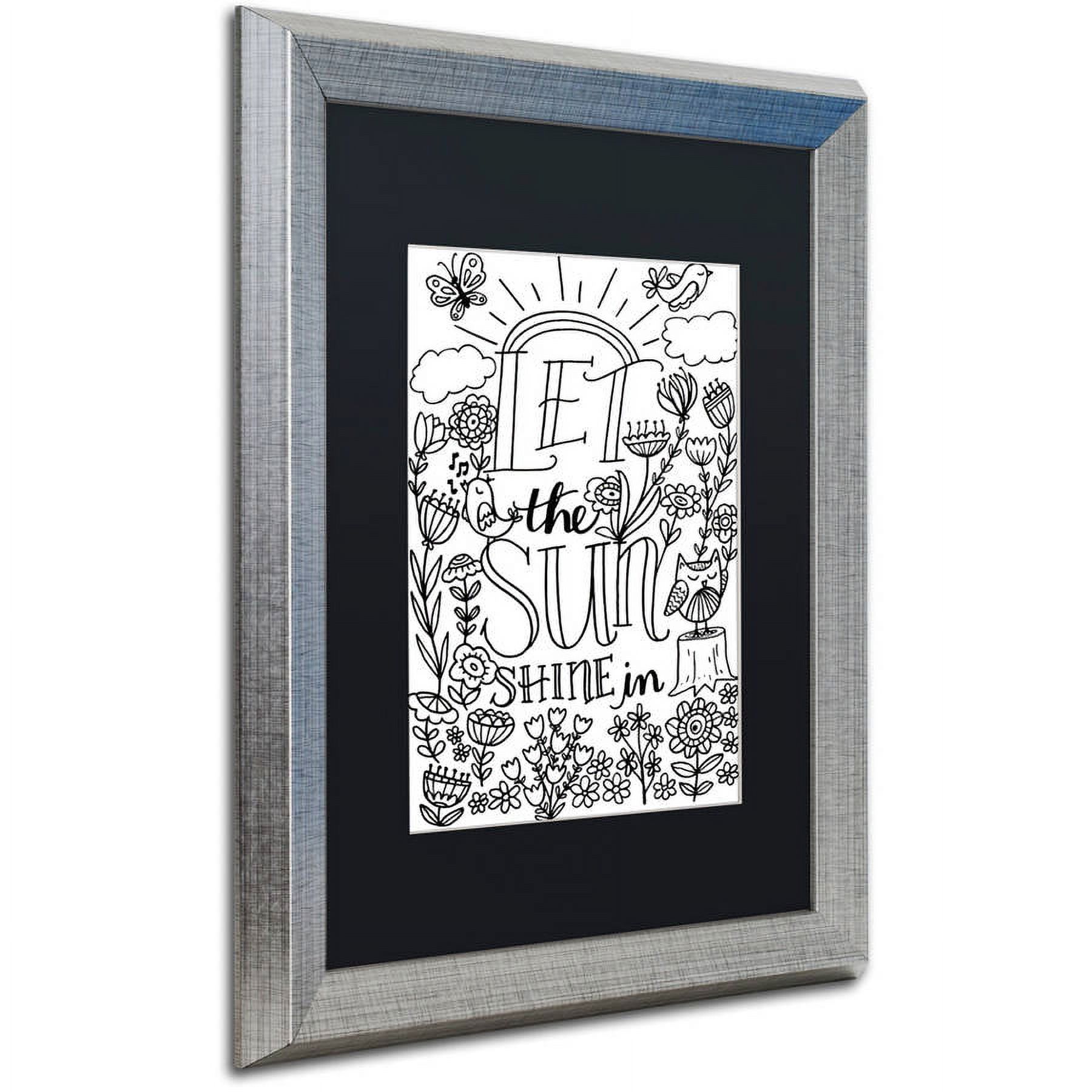 Trademark Fine Art "Let The Sun Shine" Canvas Art by Elizabeth Caldwell, Black Matte, Silver Frame