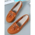thumbnail image 6 of Eloshman Ladies Shoes Comfort Round Toe Flats Nursing Loafers for Womens Wide Width Size 9 Orange 10.5, 6 of 7