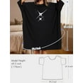 thumbnail image 2 of Plus Size Nightgowns: Syphorium Womens Nightgowns Plus Size Loose Casual Dropped Shoulders Dress Oversized Print Womens Loungewear with Pocket, One Size, 2 of 2