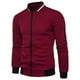 thumbnail image 2 of Abrigo de chaqueta con capucha y cuello alto con cremallera en contraste casual de diamante para hombre Pompotops oipoqjl9394, 2 of 4