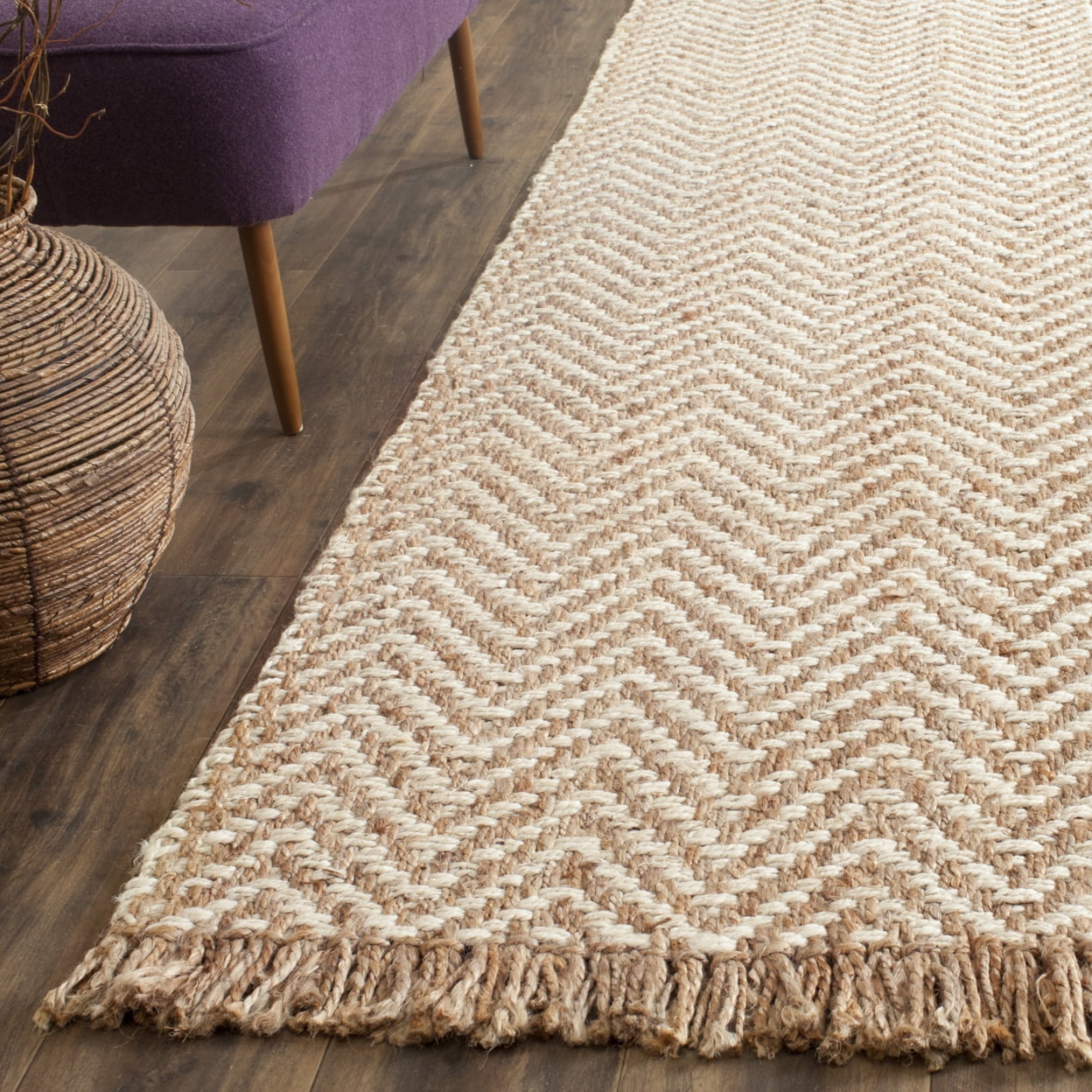 SAFAVIEH Natural Fiber NF458A Bleach / Natural Rug