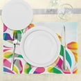 thumbnail image 3 of Ambesonne Colorful Place Mats Set of 4, Leaf Shape Vivid Forms, Standard Size, Multicolor, 3 of 6