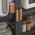 thumbnail image 6 of Wohh Kitchen Pantry Cabinet with Wheels, 65.2" Tall Storage Cabinet with Double Doors and Shelves, Metal & PC Microwave Stand Organizer, Freestanding Utility Cupboard for Dining Room, 6 of 8