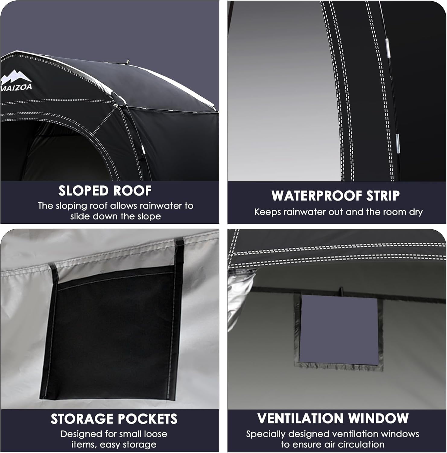Bike Storage Shed Tent, 98*59*79 Inches Outdoor Portable Storage Tent, Made of 210D Oxford Cloth PU4000mm Waterproof Fabric, Suitable For Storing Bicycles, Motorbikes, Garden Tools, Lawn Mower