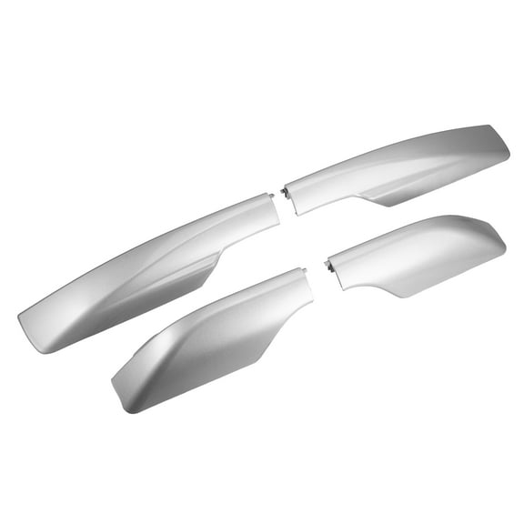 Unique Bargains 4pcs Car Roof Rack Side Rails End Cover Shell Cap Compatible for Toyota RAV4 2006-2012 Silver Tone