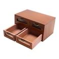 thumbnail image 6 of Desk Organizer with Drawers Wooden Desktop Storage Cabinet Storage Box, 4 Drawer, 6 of 10