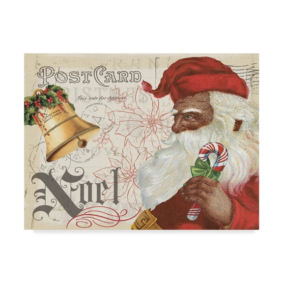 Trademark Fine Art 'Antique Holiday II Santa' Canvas Art by Pela Studio