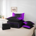 thumbnail image 6 of Manfei Neon Purple Stripe Bedding Comforter Set 7 Pieces, Modern Gradient Queen Bedding Sets, Contemporary Geometric Queen Sheet Sets, Luxury Bedroom Decor, 6 of 8