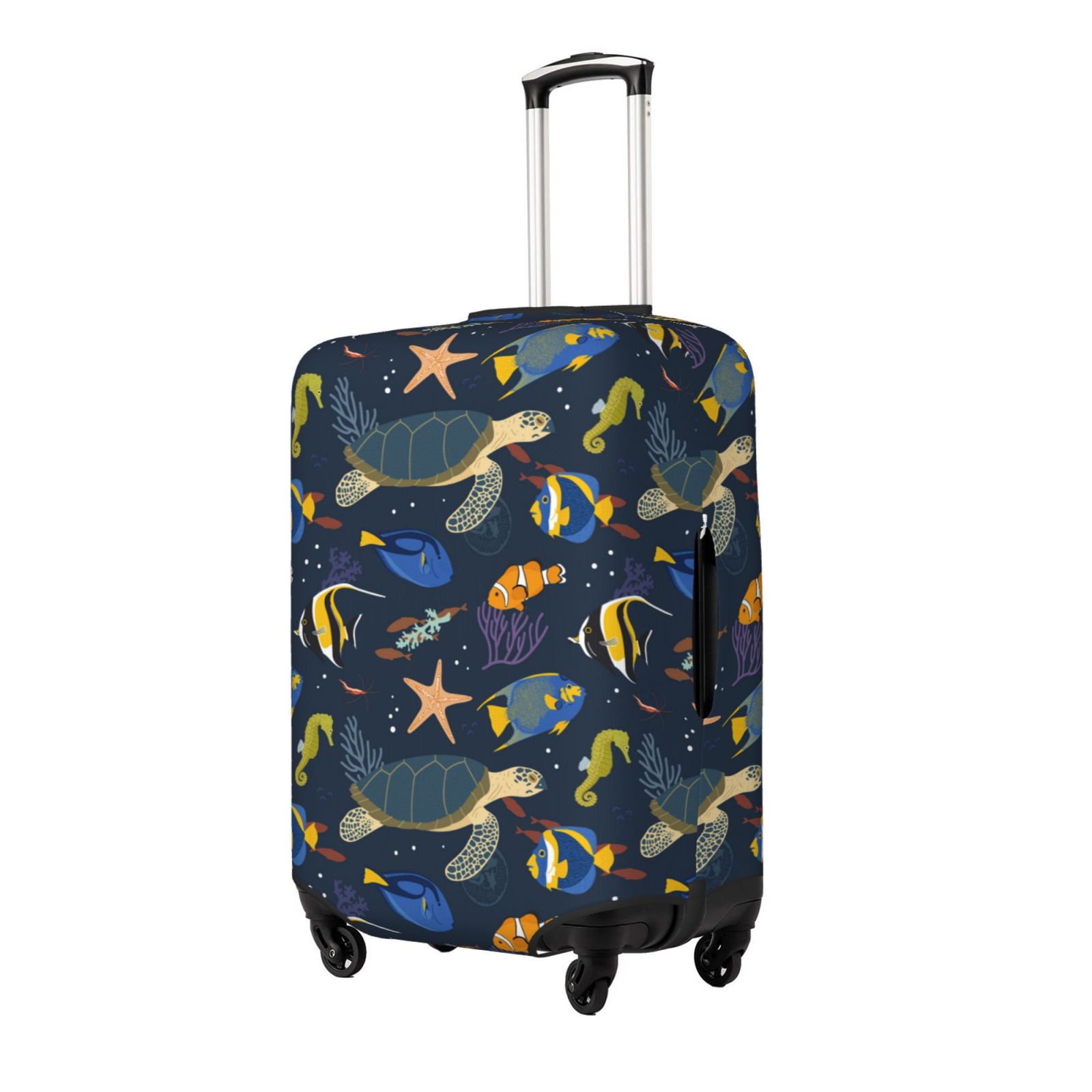 Vsdgher Undersea Animals Print Luggage Cover Washable Suitcase Cover Protector Anti-scratch Suitcase cover Fits 18-32 Inch Luggage
