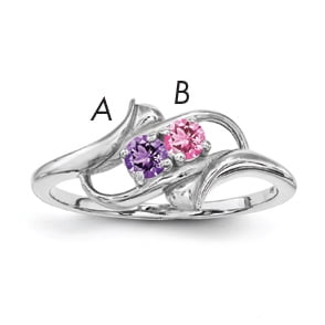 Sterling Silver Rhodium-plated Family Jewelry Mounting XMR14/2SSM-7 (mm x 2mm)