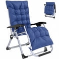 thumbnail image 1 of Outsunny Chaise Zéro Gravité Inclinable avec Dossier Réglable, Bleu Foncé, 1 of 10