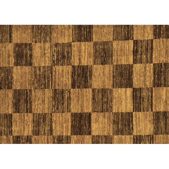 Ahgly Company Indoor Rectangle Abstract Brown Modern Area Rugs, 4' x 6'