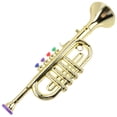 thumbnail image 2 of Children'S Musical Instruments Children'S Stage Performance Props Four-Tone Trumpet (Basic Trumpet Board) Gold, 2 of 6