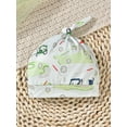 thumbnail image 4 of Suealasg 3Pcs Baby Boy Girl Golf Outfits Long Sleeve Romper + Plant Print Pants + Hat Set 3 6 9 12 18 Months Infant Spring  Fall Clothes, 4 of 7