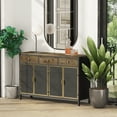 thumbnail image 4 of 47.64" Wide 4 Doors Modern Sideboard with 3 Top Drawers, Freestanding Sideboard Storage Cabinet Entryway Floor Cabinet for Living Room Office Bedroom, 4 of 6