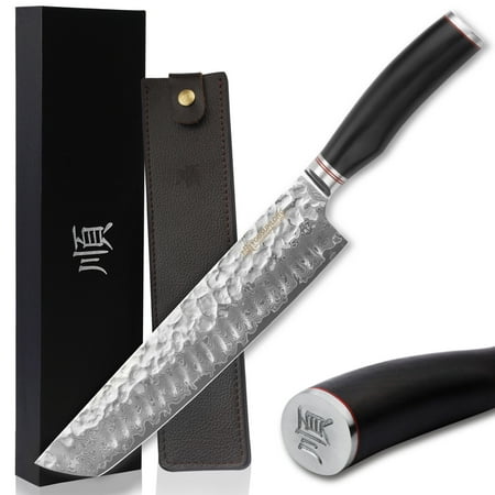 

YOUSUNLONG Tanto Chef Knife 10 Inch - Japanese Damascus Steel kitchen Knives