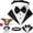 Black, variant on UOSIA Dog Tuxedo Costume Wedding Bandana Collar with Gold Bow Tie Formal Adjustable Dog Tux Clothes for Small Medium Breeds